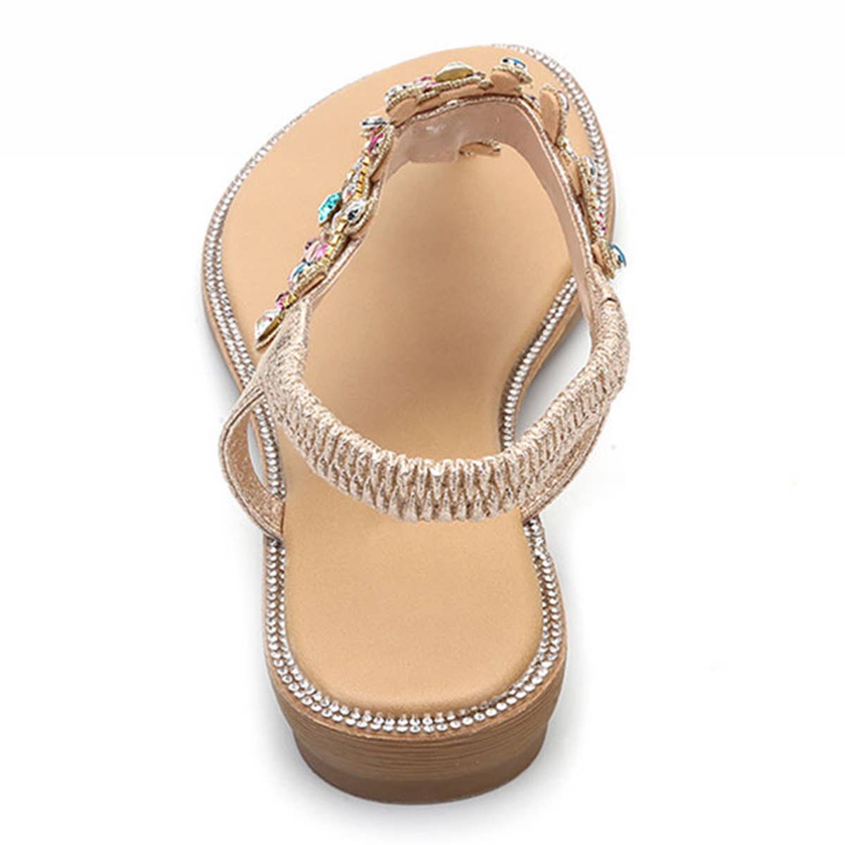 Woman Bohemian Style Gold Flat Sandal