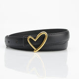 Versatile Heart-Shaped Buckle High-End Belt