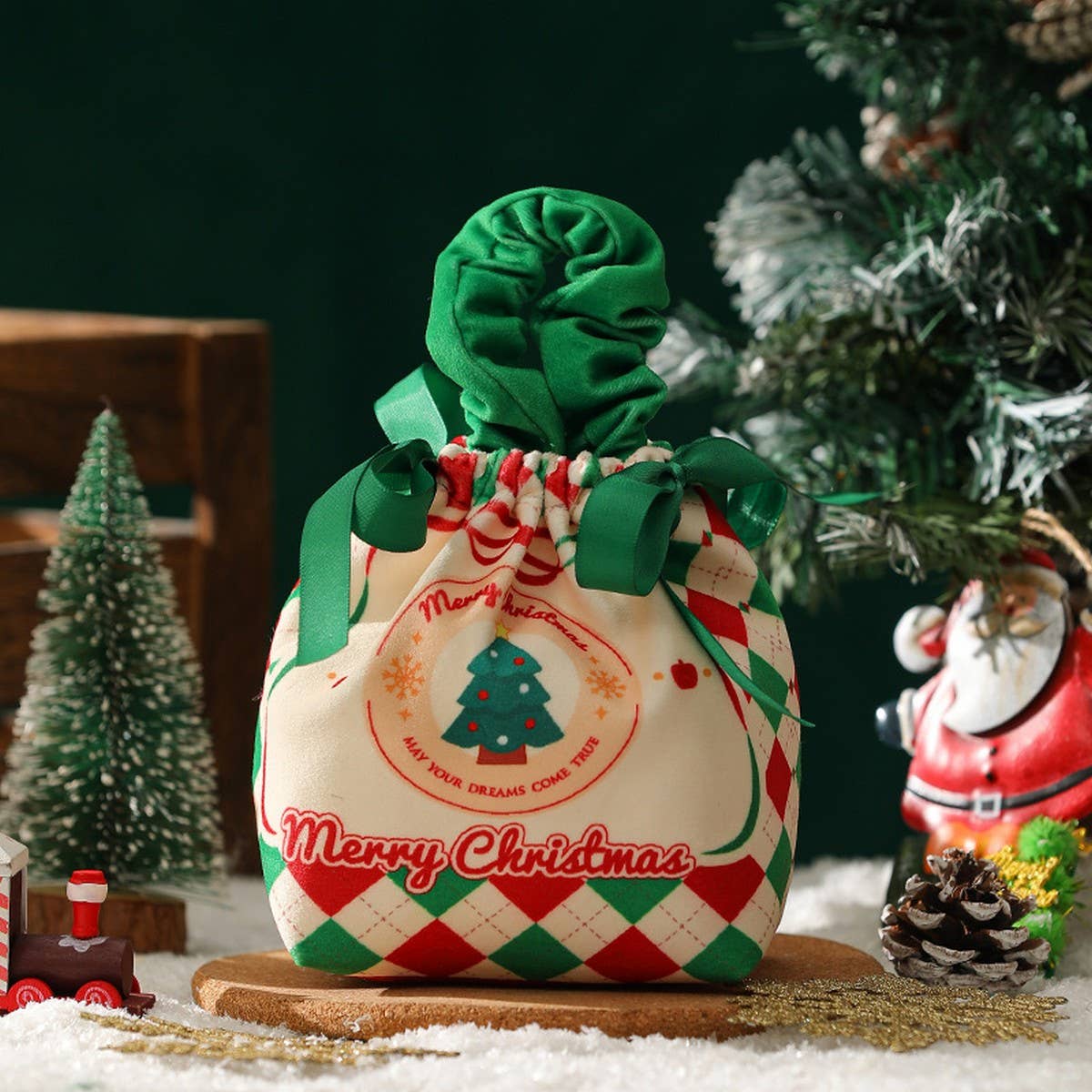 Velvet Apple Bag Christmas Eve Candy Gift Box_Cuab00758