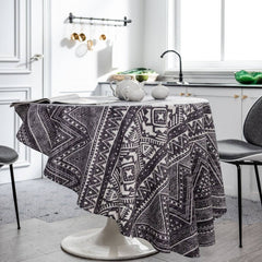 GREEN PINE BRANCH PRINTED DINING TABLE_CWMM0946