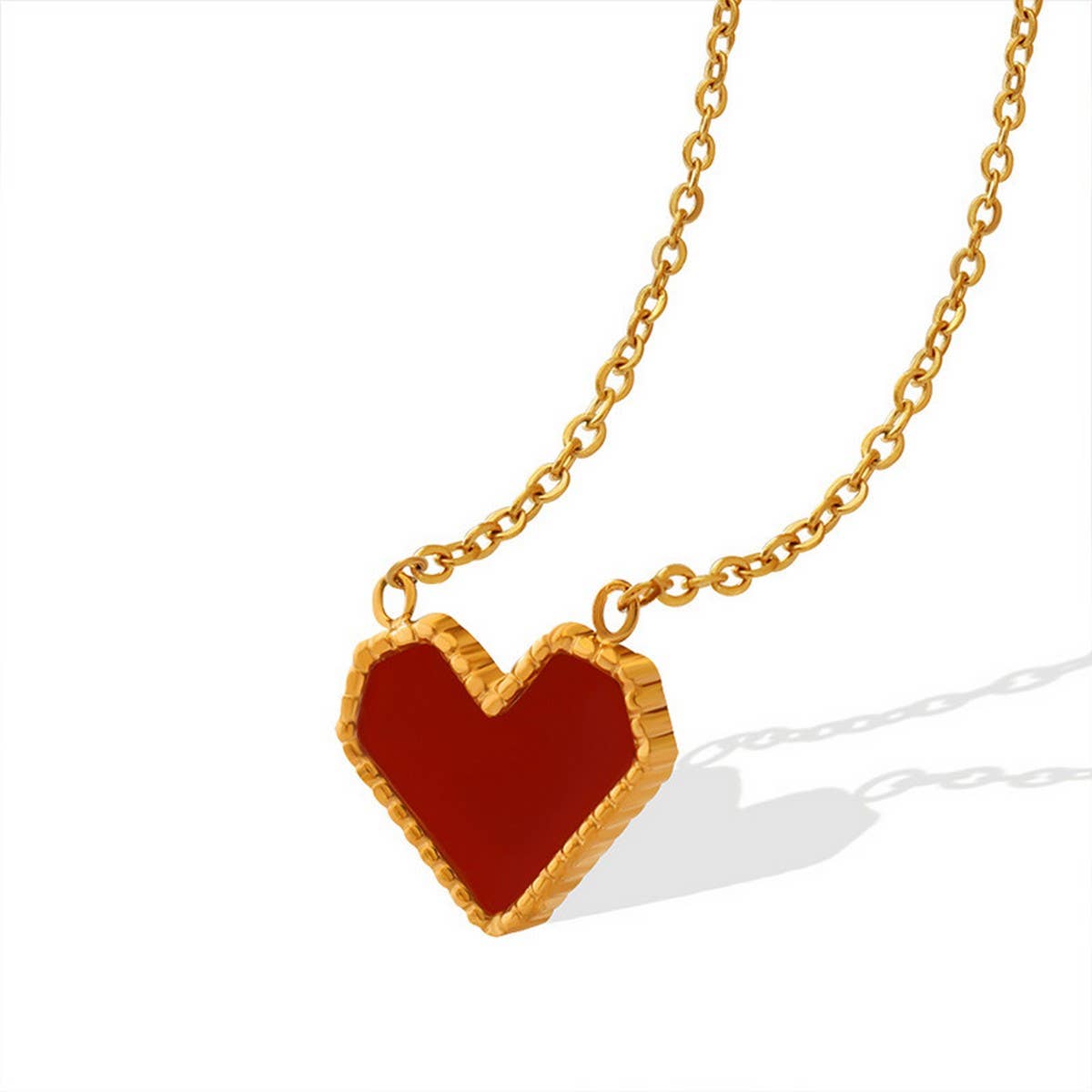 Valentines Day Heart Shaped Pendant Necklace