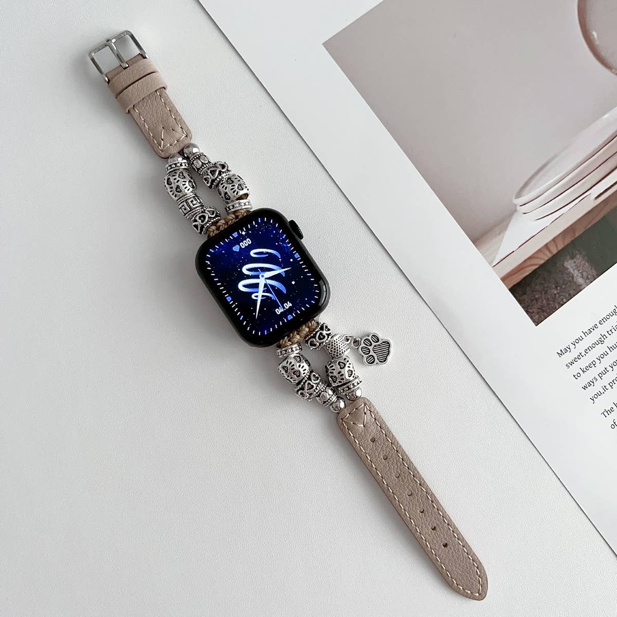 IWATCH9 1 SE TIBETAN SILVER WATCH STRAP_CWWW0053