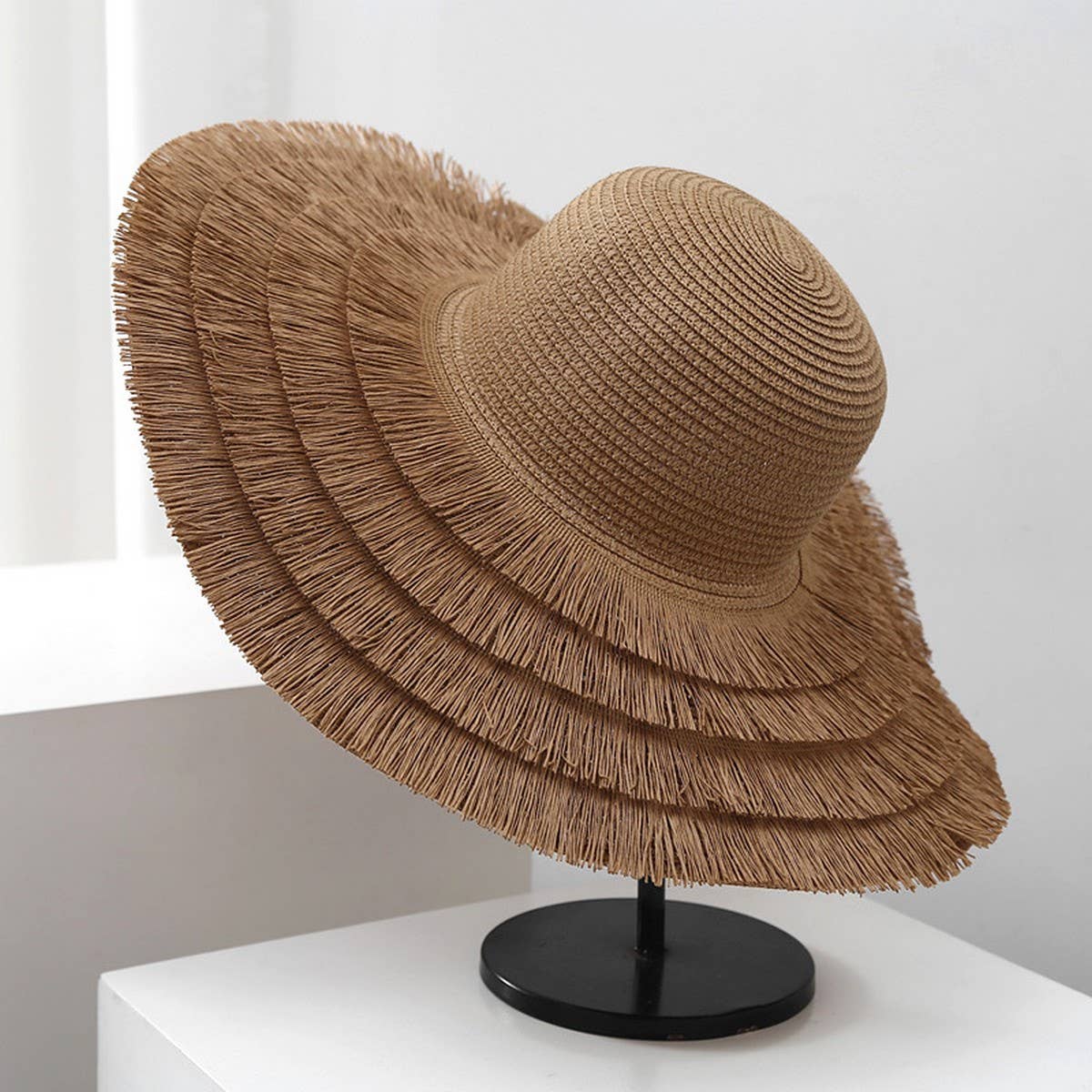 SUMMER TRAVEL STRAW HAT WOMENS LARGE BRIM CASUAL_CWAH1172