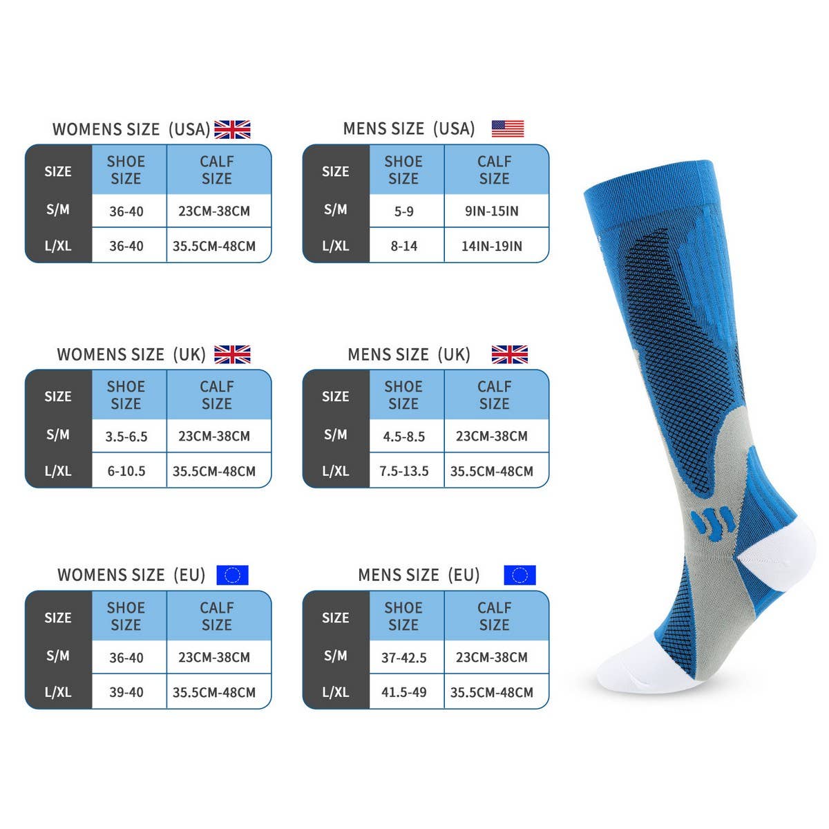 Women'S Outdoor Sports Elastic Compression Socks_Cwms1869