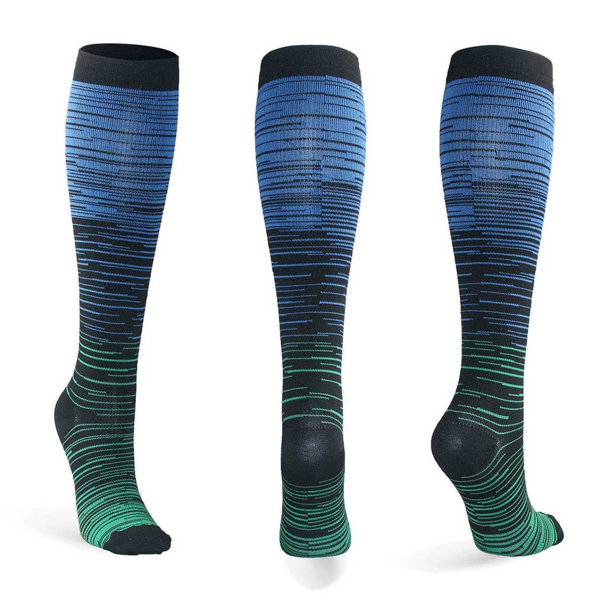 NEW GRADIENT MIXED COLOR COMPRESSION SOCKS_CWMS1884