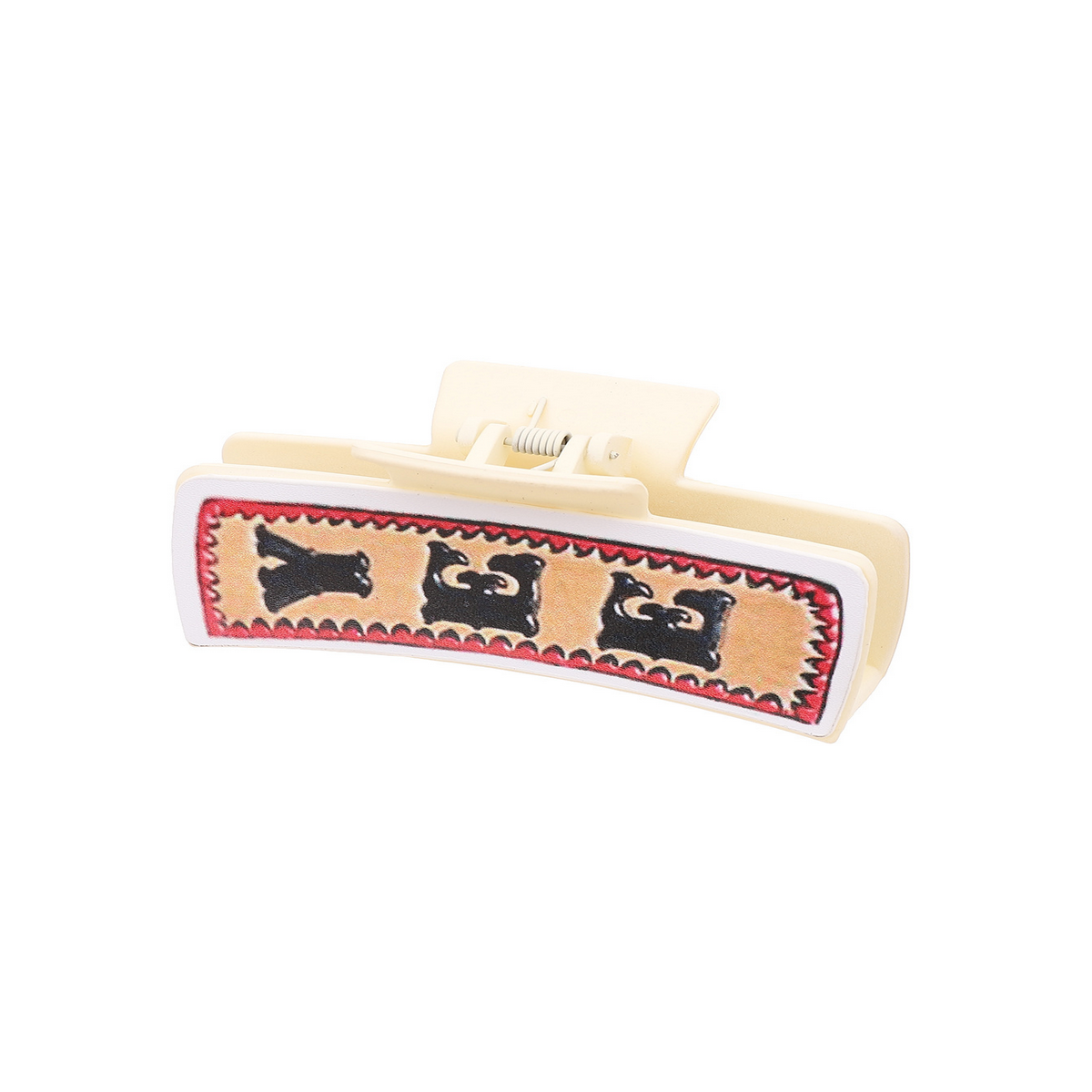 Western Cowboy Style Pu Leather Hair Clip Large_Cwasc03059