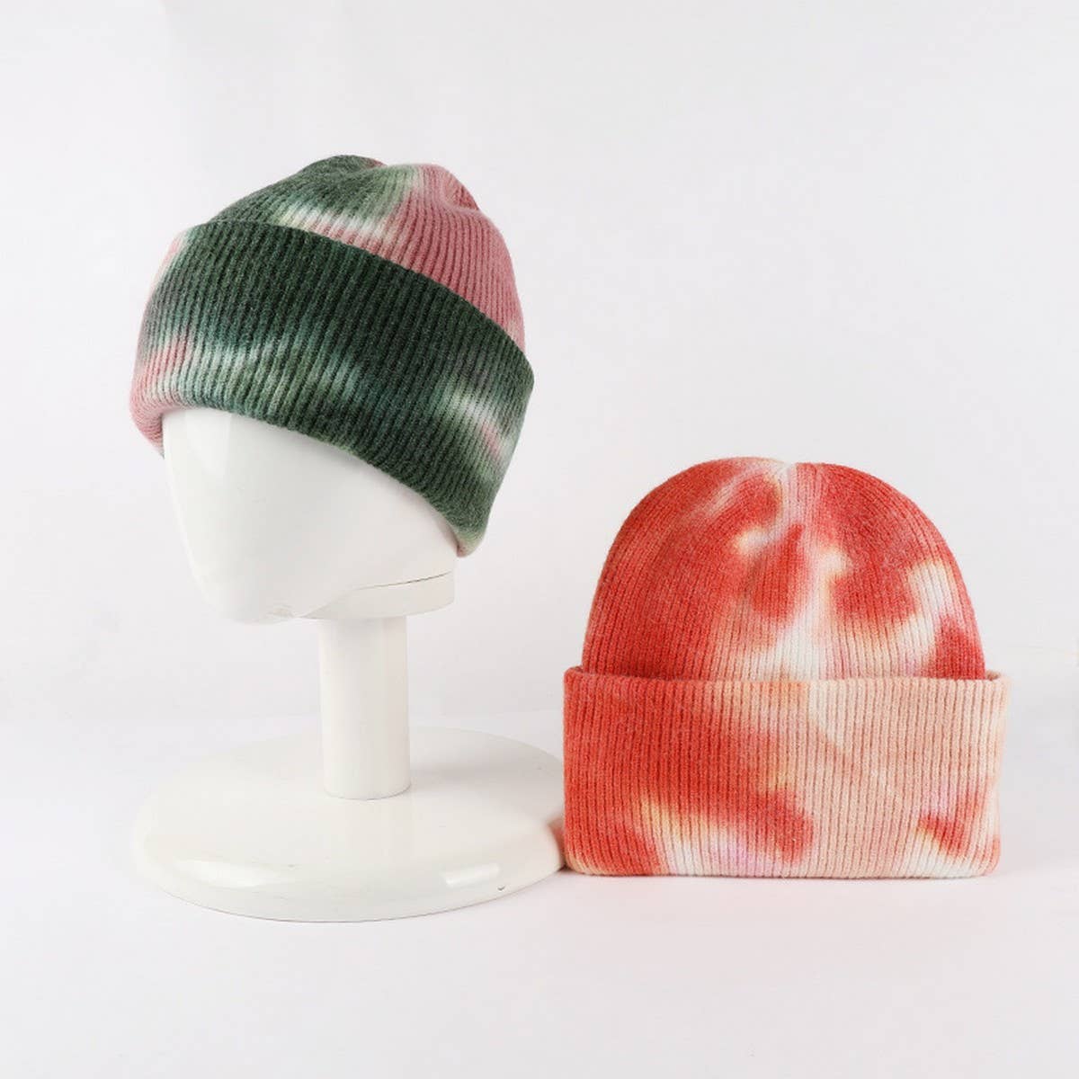 NEW WOOL TIE DYE GLOVES AND HAT TWO PIECE SET_CWMM2864