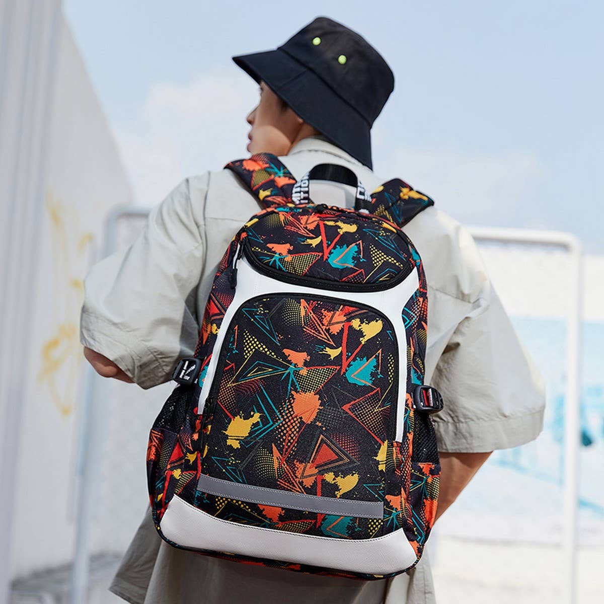 BOYS BACKPACKS FOR SCHOOL WATERPROOF PRINTED_CWAB5384