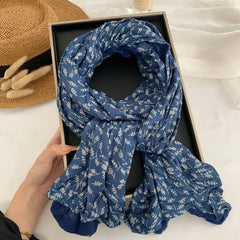 Dual Patchwork Floral Crinkle Scarf Wrap_Cwasc02964