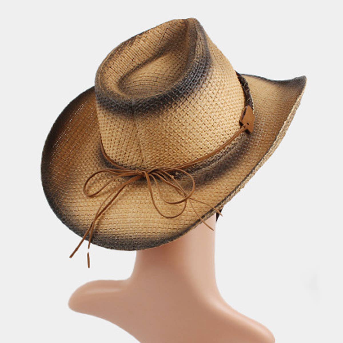 RETRO SUN PROTECTION WESTERN COWBOY STRAW HAT_CWAH1196