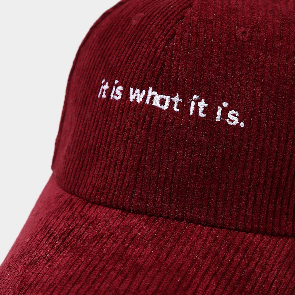 Corduroy Letter Baseball Cap Women Trendy_Cwah04649