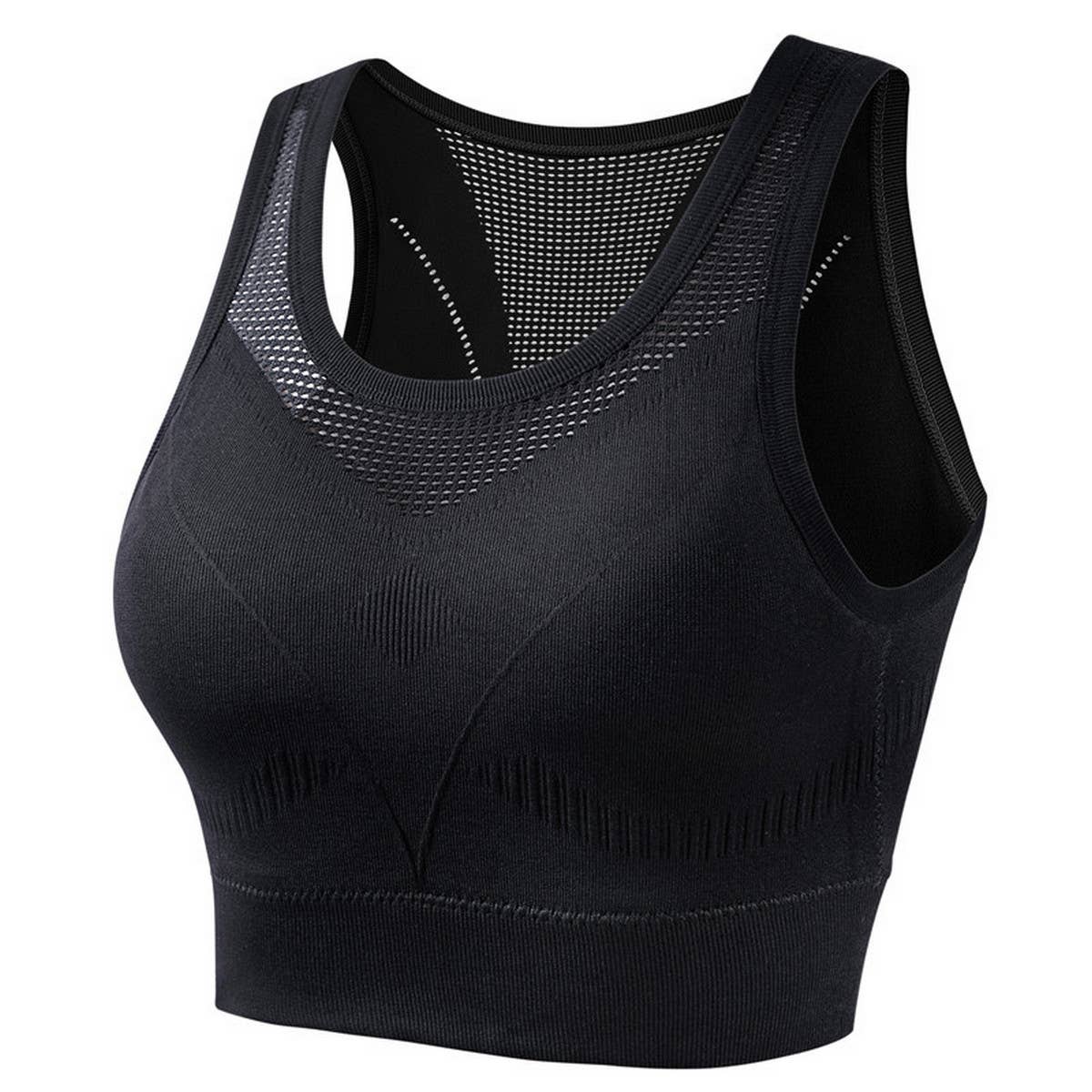 NEW RIMLESS SHOCKPROOF RUNNING VEST YOGA BRA_CWMU0299