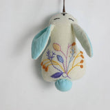 HAND EMBROIDERED FLOWER FRUIT BUNNY PLUSH CHARM_CWMM6007
