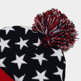 FASHION STRIPED JACQUARD POM POM KNITTED HAT_CWAH1614