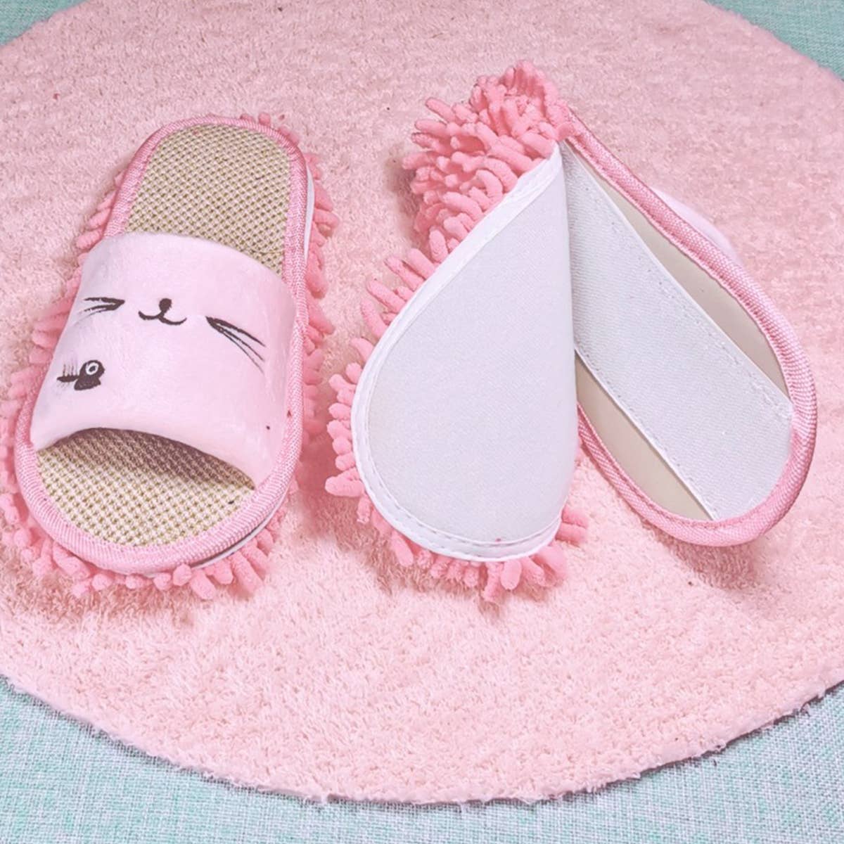 Washable Mop Slippers Mop Shoes Dusting Slippers