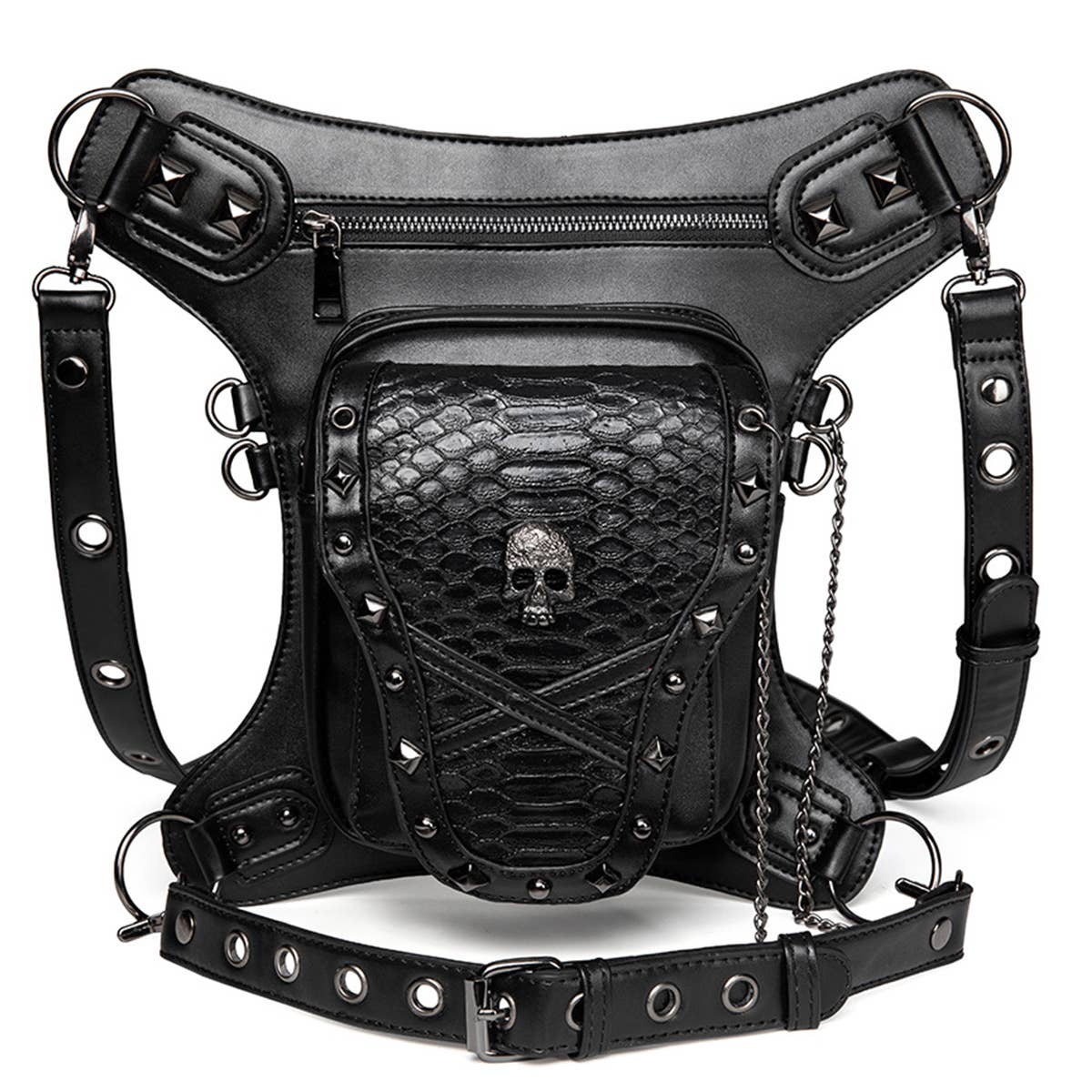 SKULL STEAMPUK CROSSBODY BAG PURSE_CWAB0641
