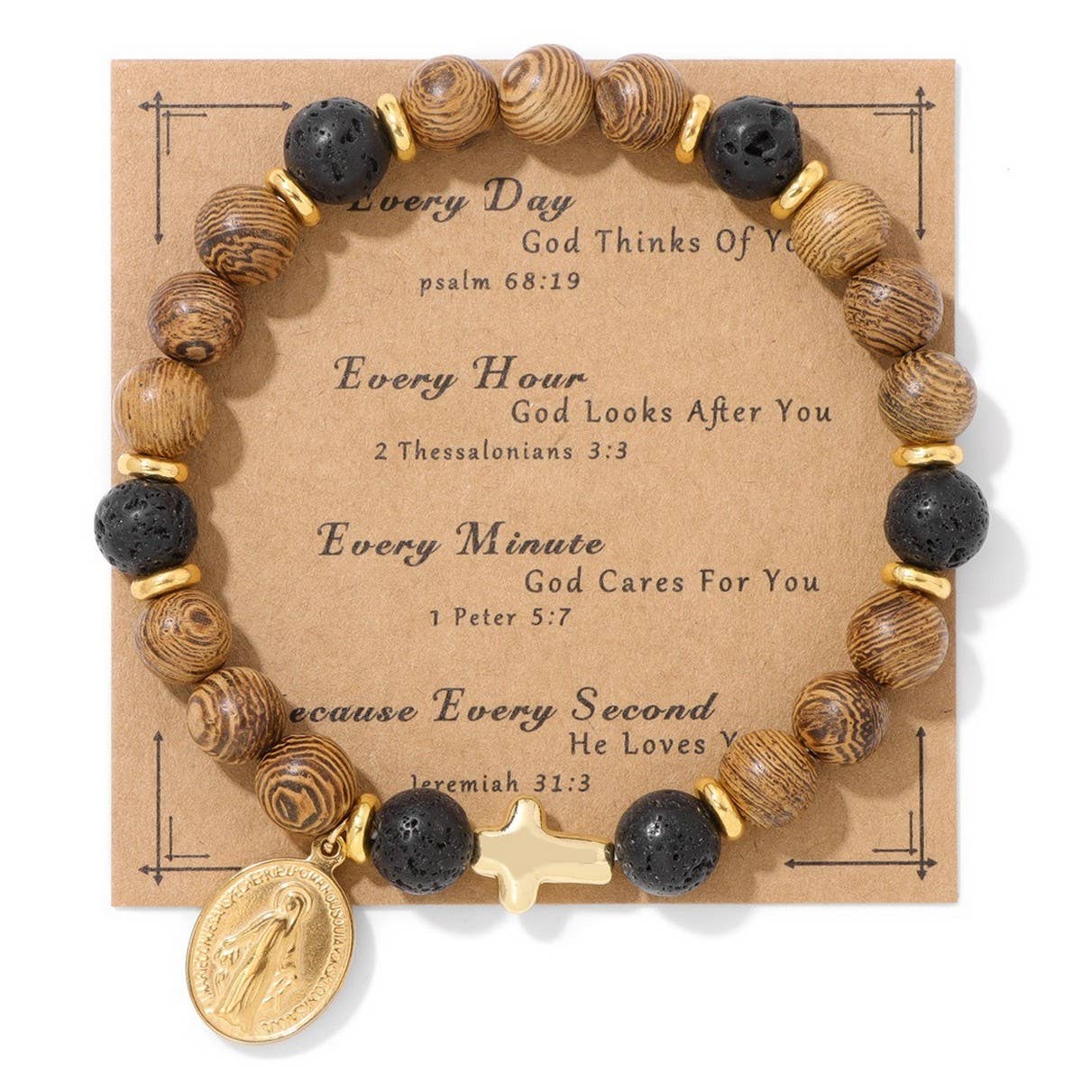 CROSS WOODEN BEADS RETRO SIMPLE BRACELET_CWAJE2104