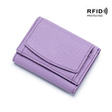 SHORT RFID COIN POCKET WALLET MINI LEATHER WALLET_CWAB3700