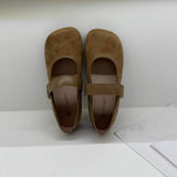 FLAT SUEDE MARY JANES WITH METAL BUCKLE_CWSHF0162