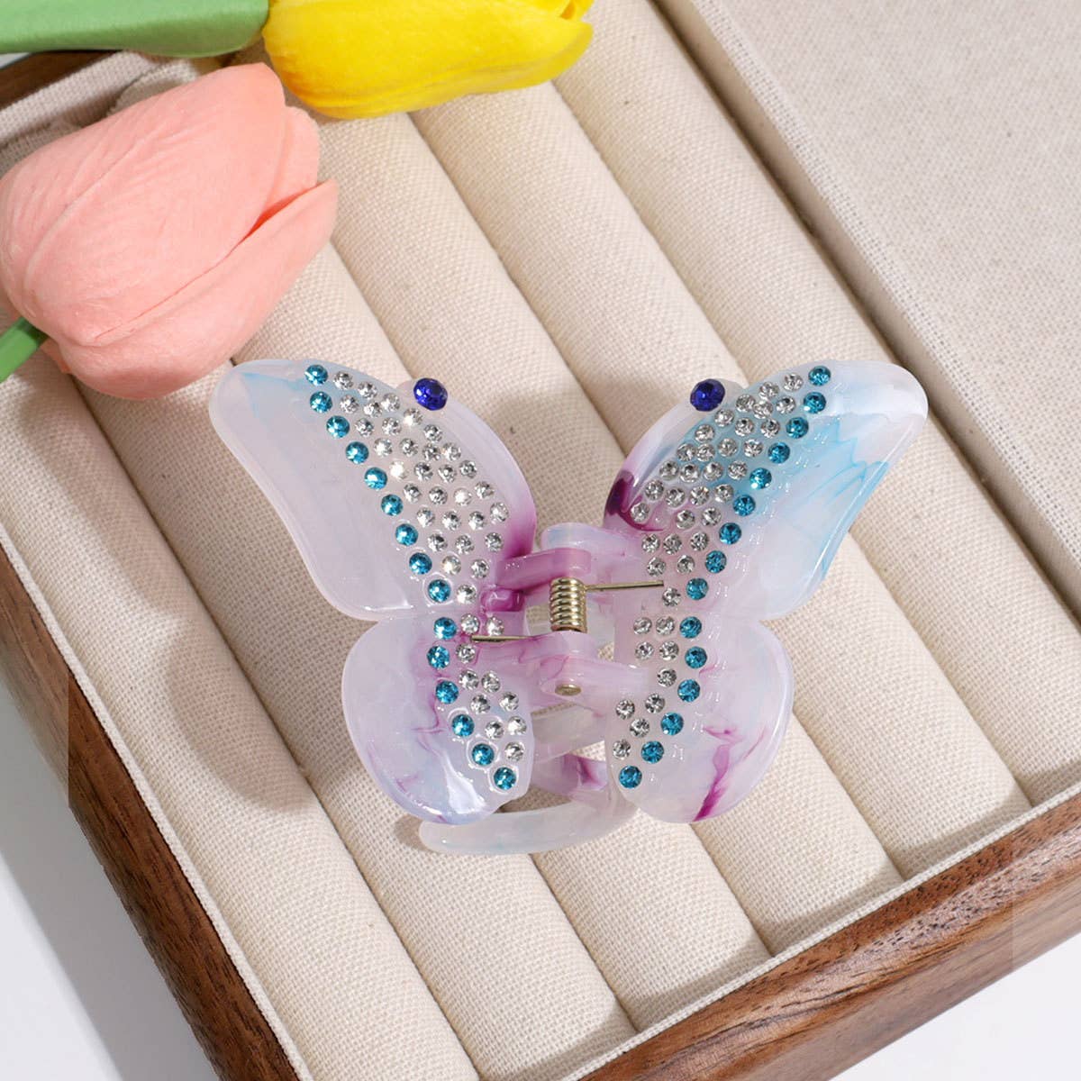 ELEGANT BUTTERFLY HAIR CLAW GRADIENT RHINESTONE_CWAHA2240
