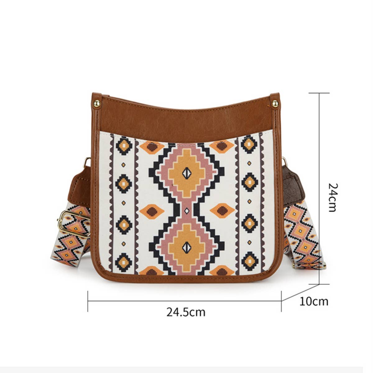Vintage Bohemian Print Crossbody Tote Bag_Cwab2698