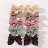 HANDMADE BABY BOW HAIR CLIP WITH CORN WEAVE FABRIC_CWAHA6737