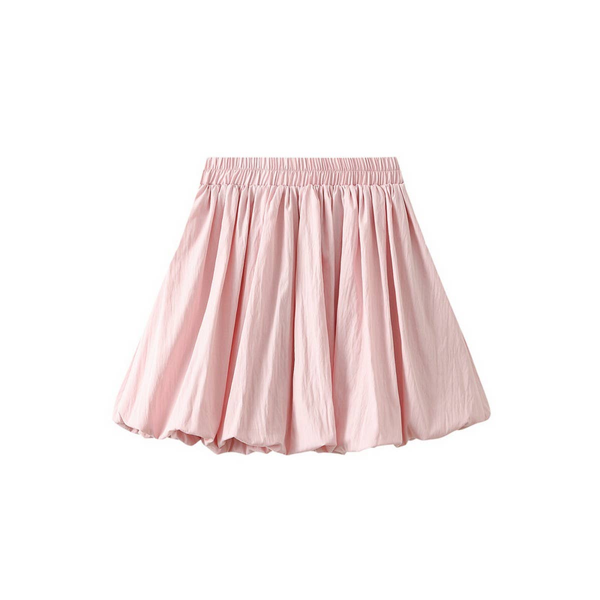 PUFFY PLEATED BUD SKIRT LANTERN SKIRT SHORT SKIRT_CWBMS0321