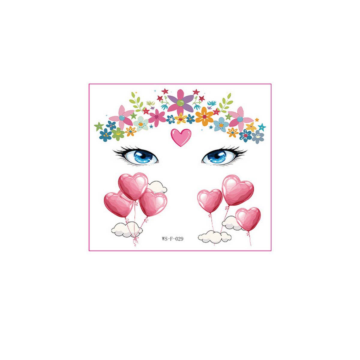 KIDS CHRISTMAS UNICORN PANDA FACE TATTOOS_CWMM8256