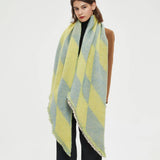 DIAMOND PATTERN SCARF CHUNKY LOOP YARN WINTER WRAP_CWASC0123