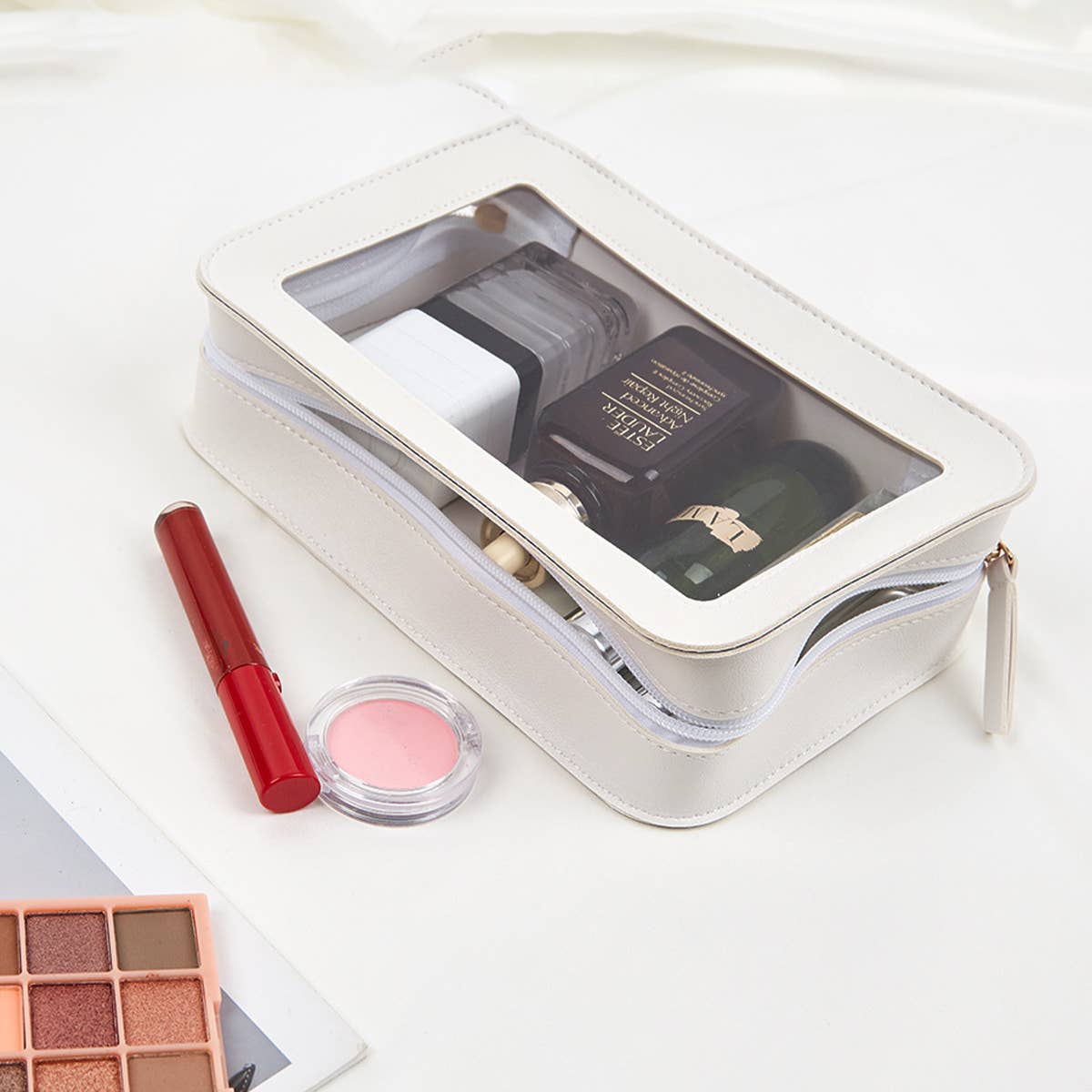 SIMPLE TRANSPARENT TRAVEL TOILETRIES MAKEUP BAGS_CWAB1421