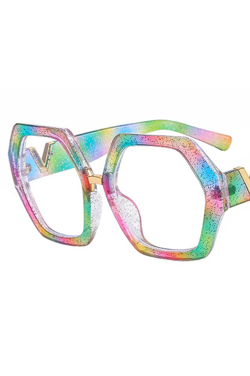 Women Geometric Frame Eyeglasses_Cwasg0135