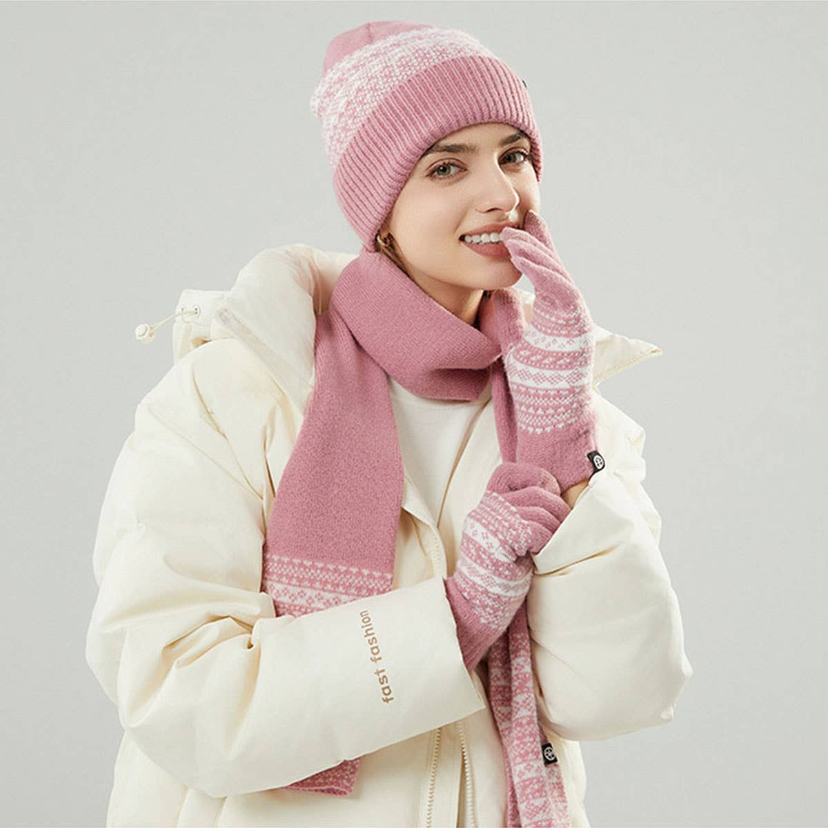 Winter Warm Knitted Windproof Three-Piece Suit_Cwmm2788