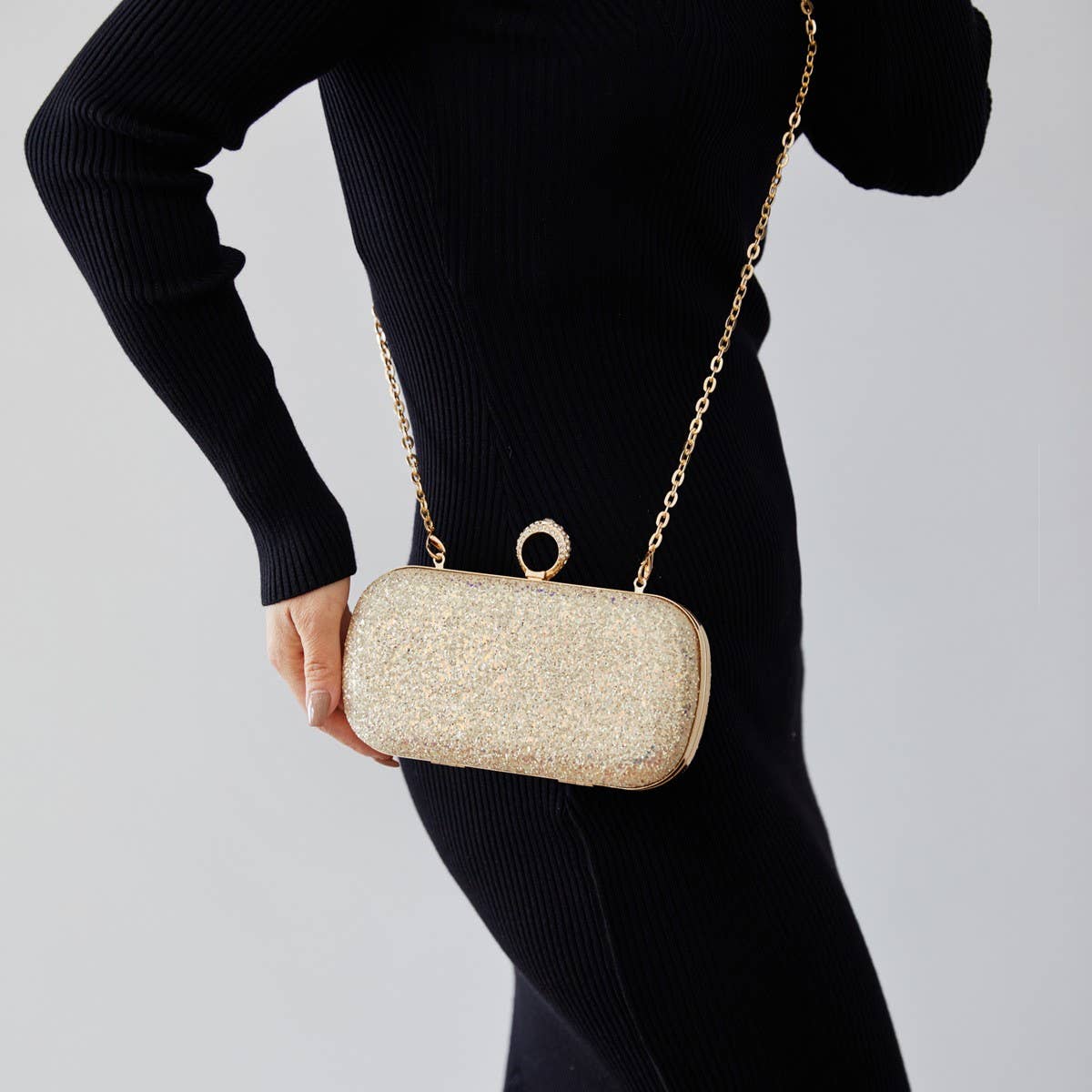 FASHIONABLE LADY EVENING BAG SHINY CLUTCH BAG_CWAB3243