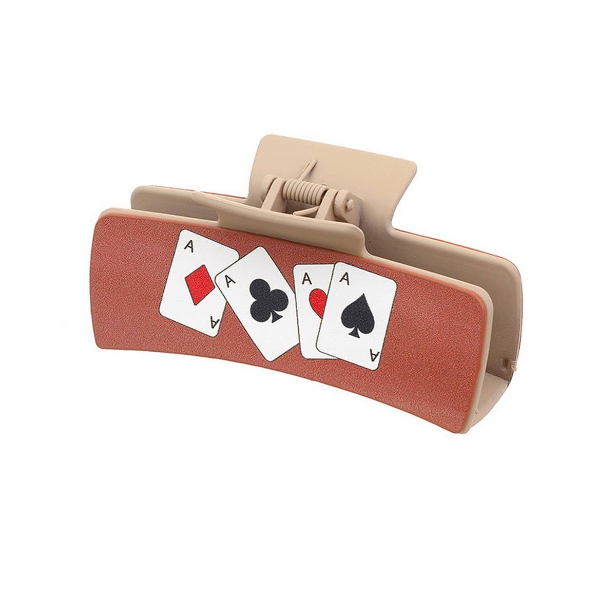 COWBOY STYLE PU LEATHER HAIR CLAW WITH CARDS_CWAHA0586
