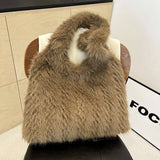 Winter Plush Tote Bag Women Large Capacity Fashion_Cuab00544