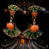 RETRO FAN SHAPED EARRINGS_CWAJE1111