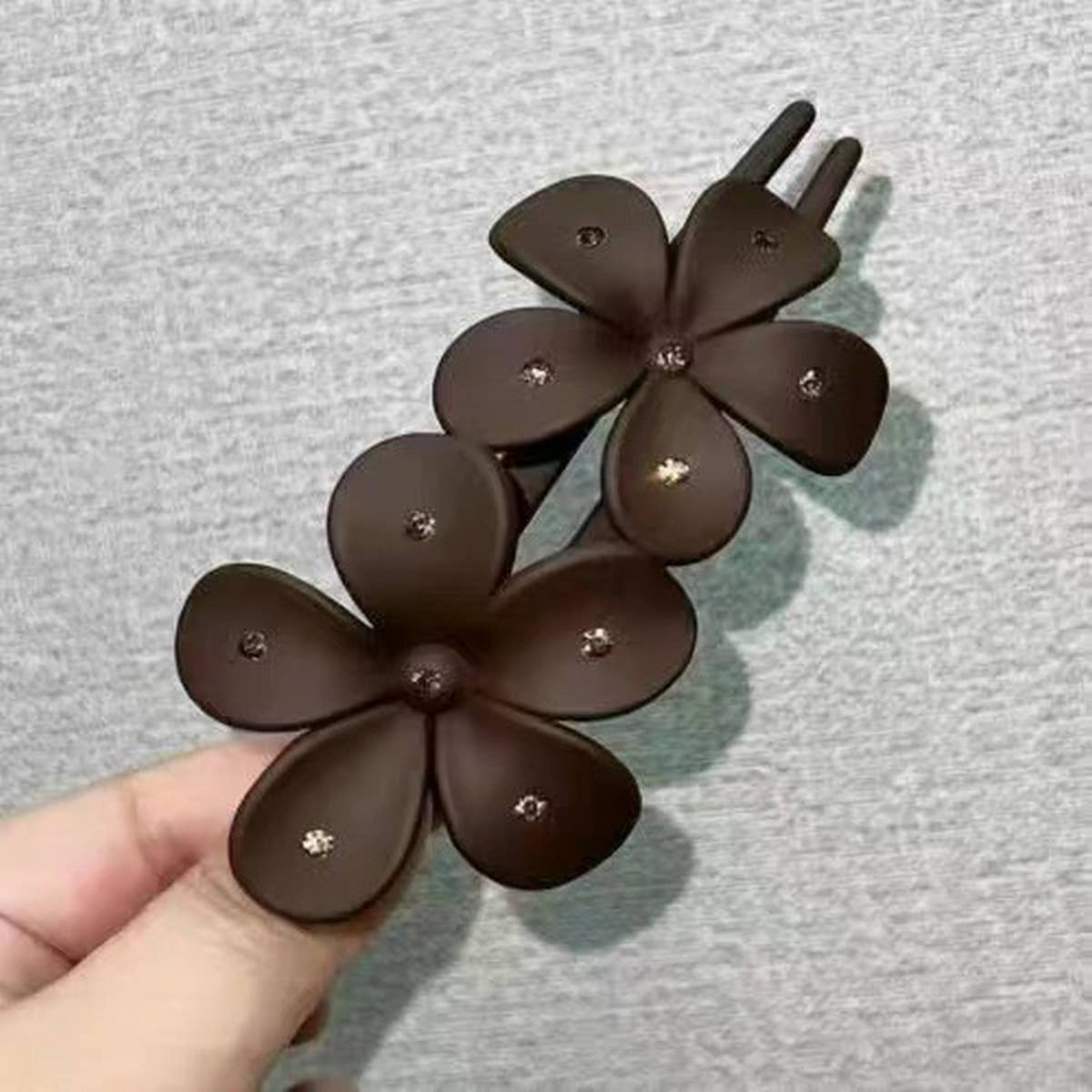 FLORAL HAIR CLIP OVERSIZED DUCKBILL HAIRPIN FOR UPDOS