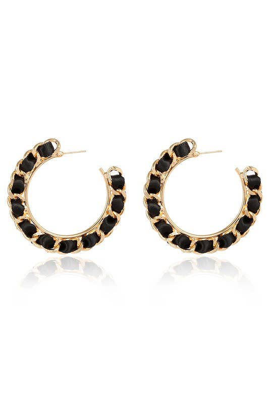 FABRIC LAYERED TRENDY HOOP EARRING_CWAJE027