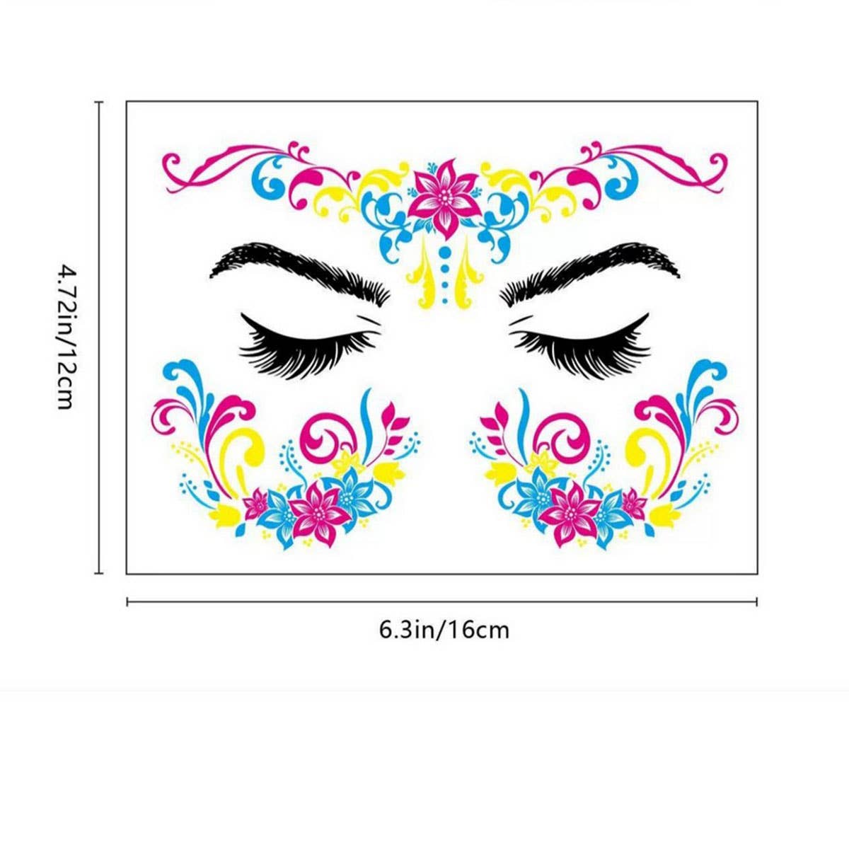 NEON BUTTERFLY GLOW FACE TATTOOS FOR PARTY_CWMM8247