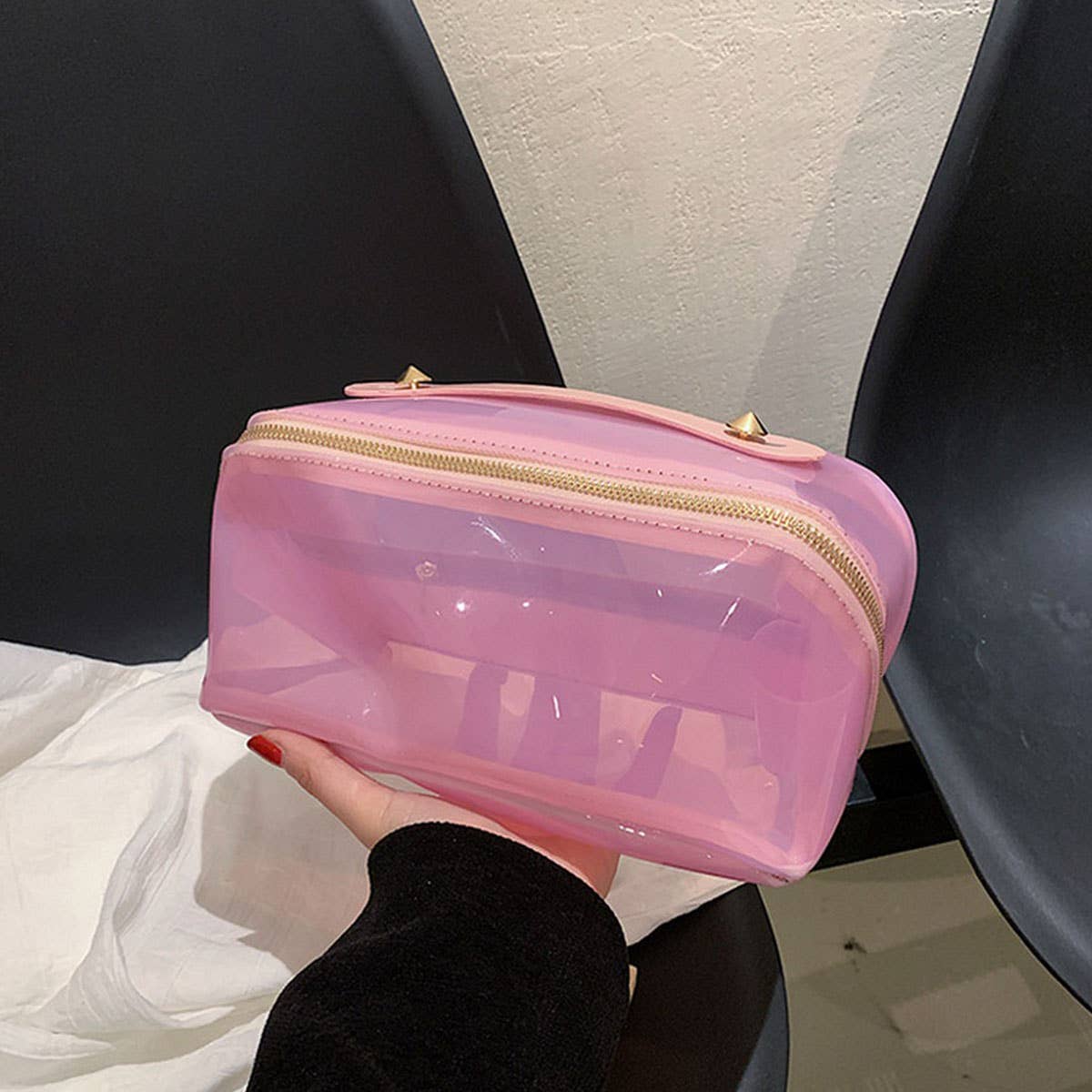 NEW HIGH END SIMPLE TRANSPARENT COSMETIC BAG_CWAB4464