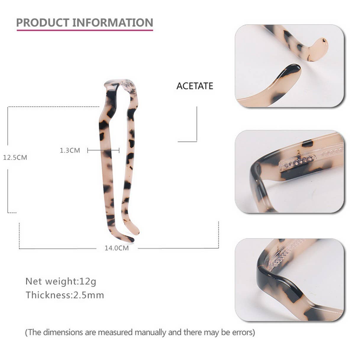 SQUARE SUNGLASSES SUNGLASSES HEADBAND HAIRPIN_CWAHA4339