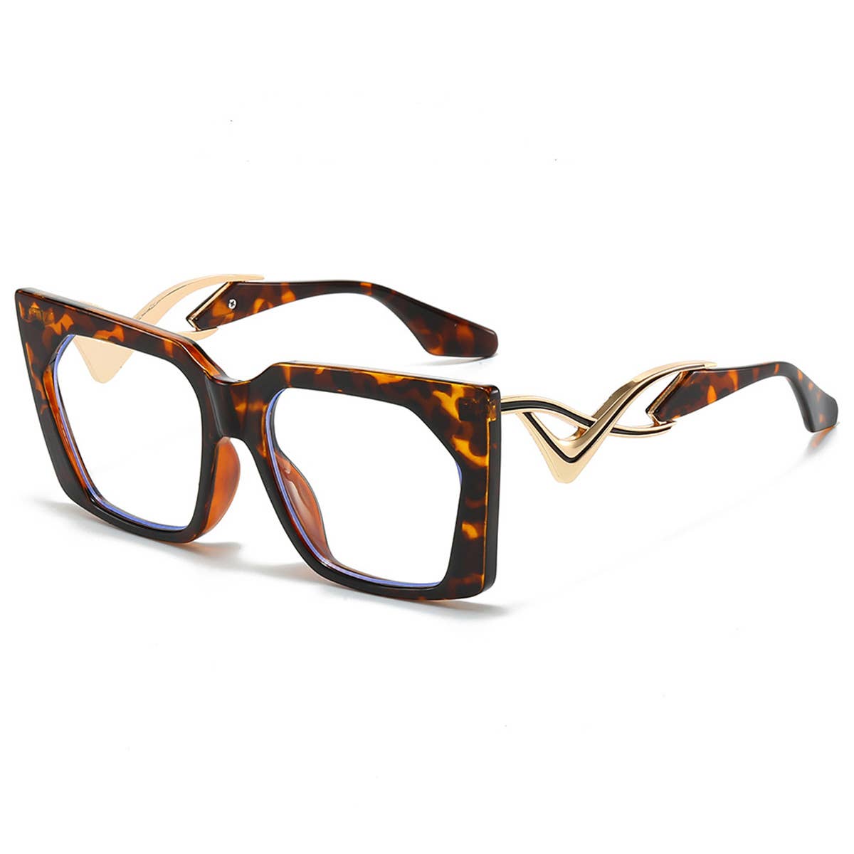 CAT EYE CURVED TEMPLE FASHION SUNGLASSES_CWASG0536