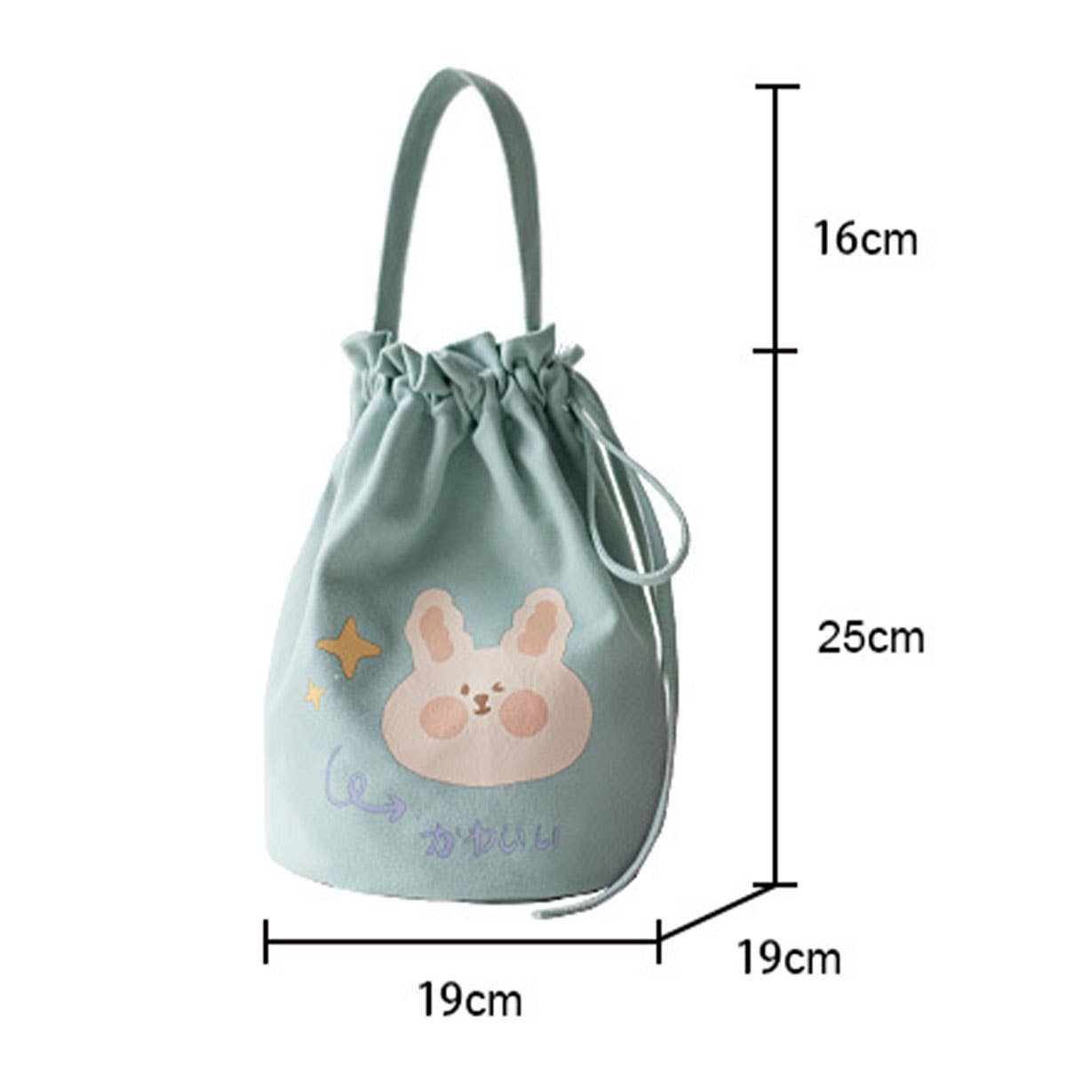 Cute Canvas Drawstring Bucket Bag For Students_Cwab5669