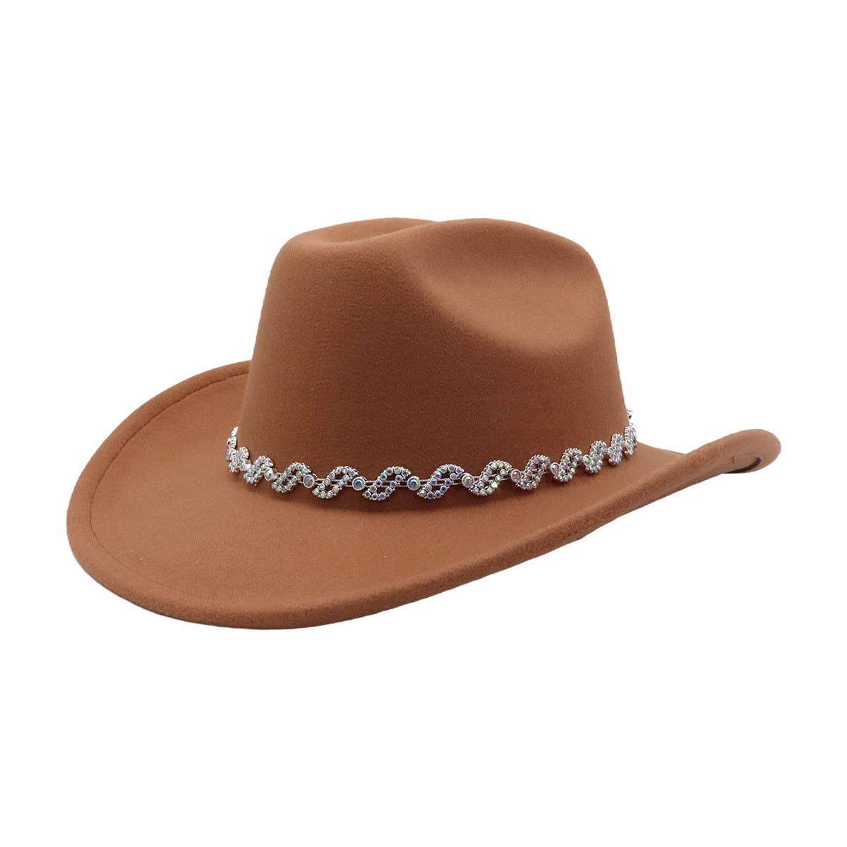 New Wool Fedora Cowboy Hat Western Ethnic Style_Cwah04460