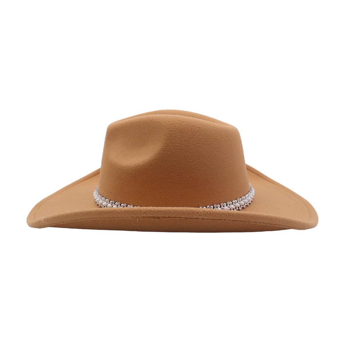 Western Ethnic Felt Cowboy Fedora Hat_Cwah04374