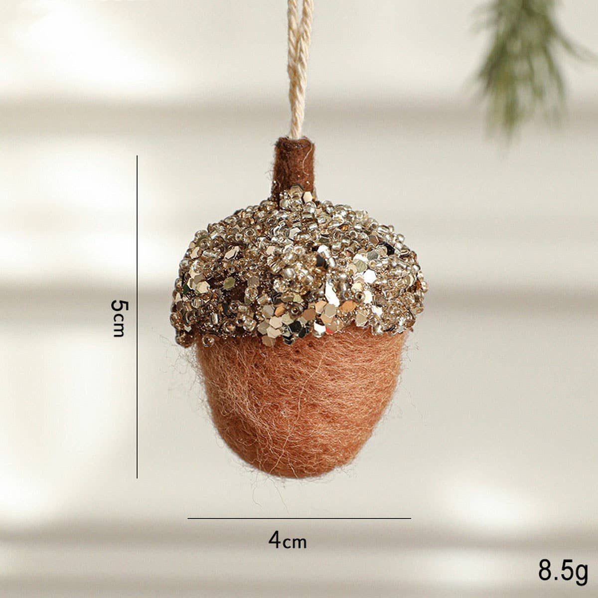 FELT PINECONE ACORN CHRISTMAS TREE ORNAMENT_CWMM9742