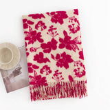 ROSE PRINT FAUX CASHMERE SCARF FOR WOMEN WINTER_CWASC0450