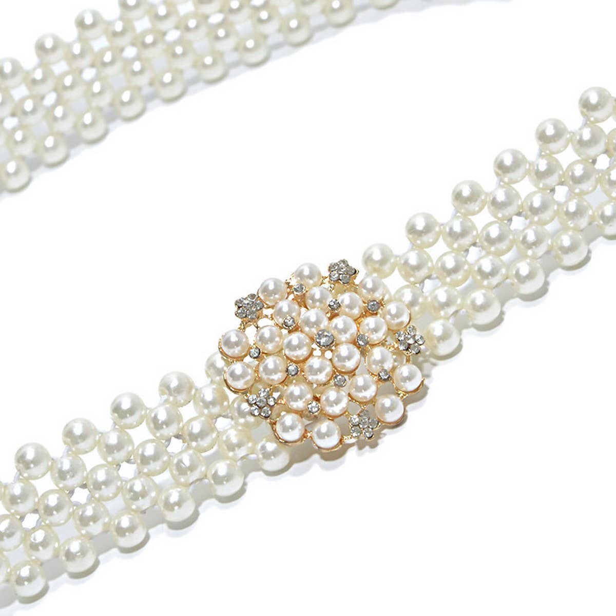 Women'S Stretch Pearl Elastic Waist Chain_Cwabe0522