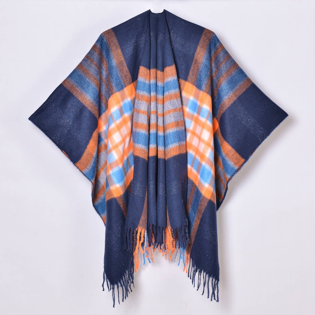 REVERSIBLE PLAID FAUX CASHMERE SCARF WINTER WRAP_CWASC0945