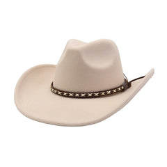 ETHNIC STYLE FELT COWBOY WESTERN HAT_CWAH04410